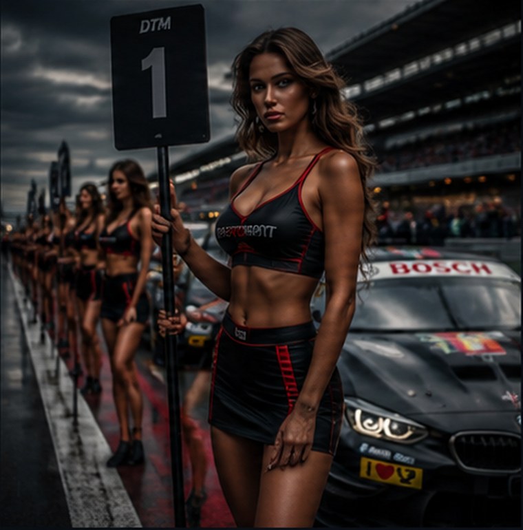 Grid Girls Motorsport Fotografie an der Rennstrecke