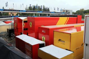 Ferrari Hypercar Pump up Teamtrailer im Fahrerlager, FIA WEC Langestrecken- Weltmeisterschaft, 6 Stunden von Barcelona, Circuit Catalunya, 18.10.2026,
994A2285Kopie.jpg